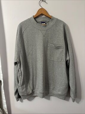 Active Joe Heather Gray Crewneck Pocket Sweatshirt